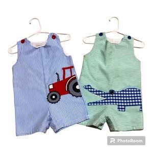 Two Boutique style toddler baby jumpers size 9-12 month